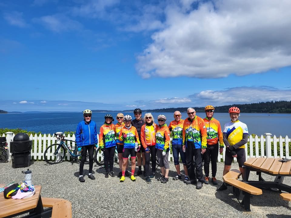 Club members wearing the current WSCC jerseys and jackets